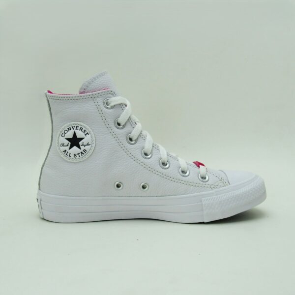 Zapatilla Chuck Taylor All Star Hi Cuero Converse White/White/Prime Pink